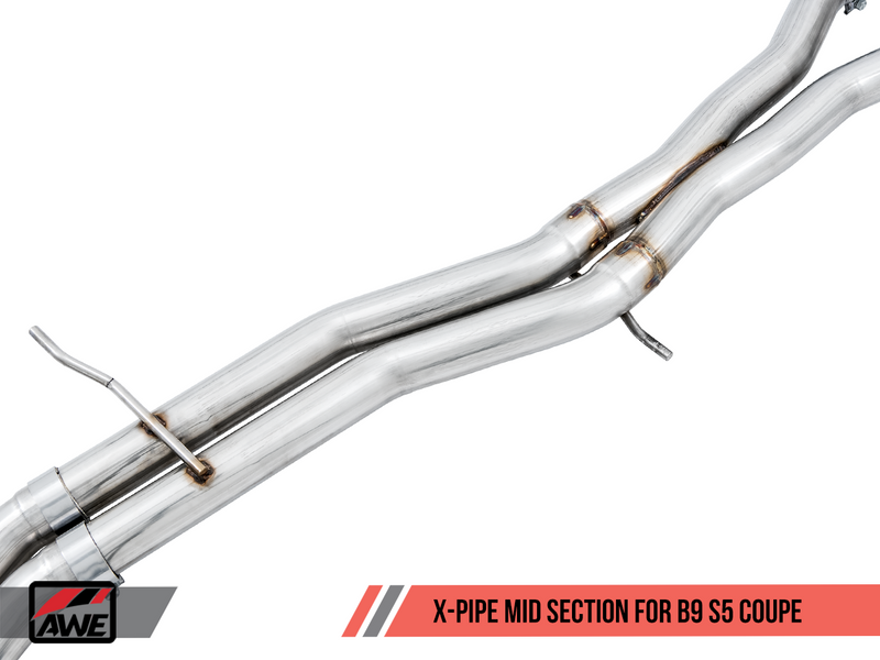 AWE Tuning Audi S5 Coupe 3.0T (B9) Track Edition Exhaust System with 90mm Diamond Black Tips-MGC Suspensions